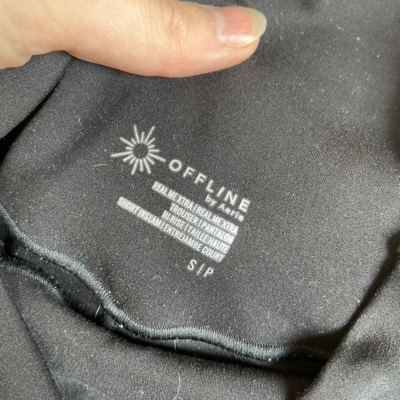 Aerie Offline Real Me Xtra Trouser Pants Small Wide Leg Flare Black High Rise # - Picture 4 of 8